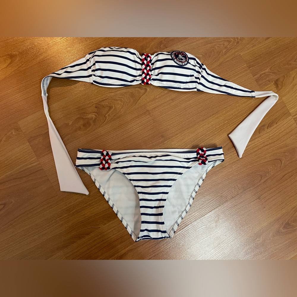 Banana Moon Sailor Stripes Bandeau Bikini
